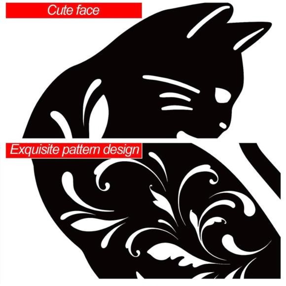 3 Pack Metal Cat Garden Statues Black Cat Silhouette Cat Decorative Garden Stake - Picture 7 of 7